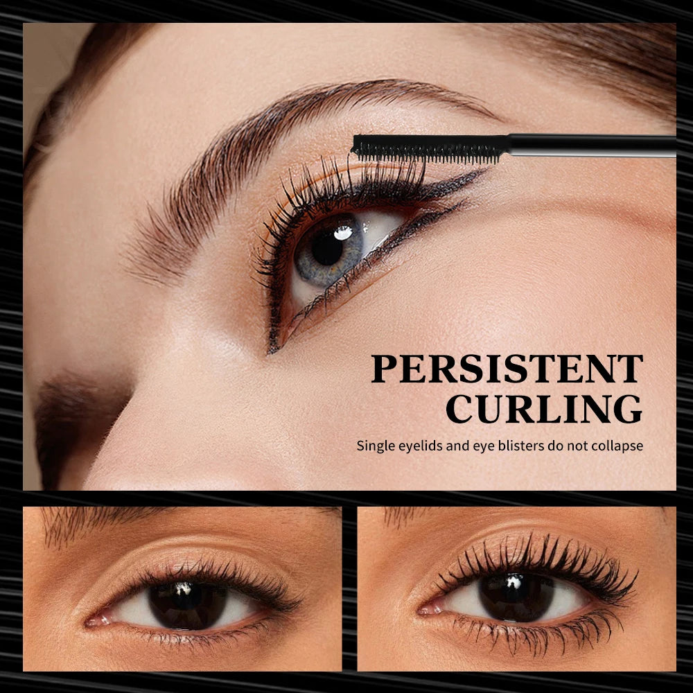 Black Slender Mascara Curly Waterproof Long Lasting Easy To Apply Eye Makeup