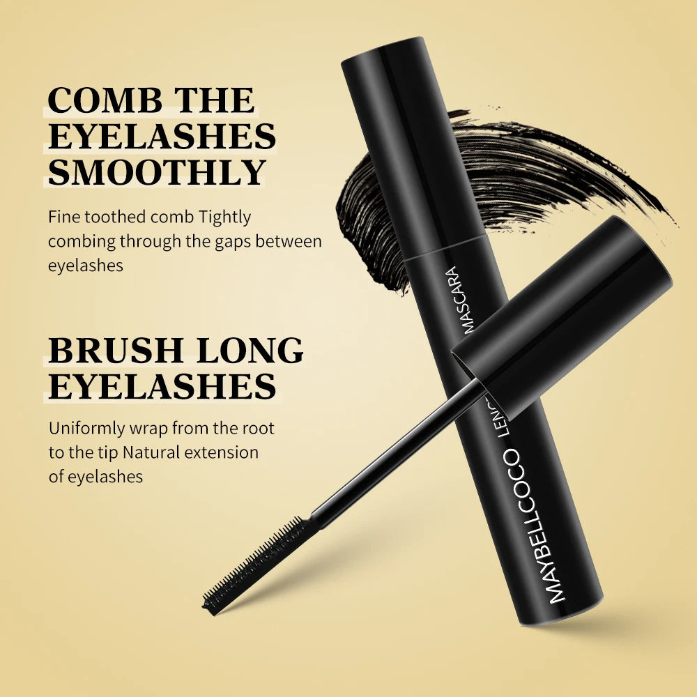 Black Slender Mascara Curly Waterproof Long Lasting Easy To Apply Eye Makeup