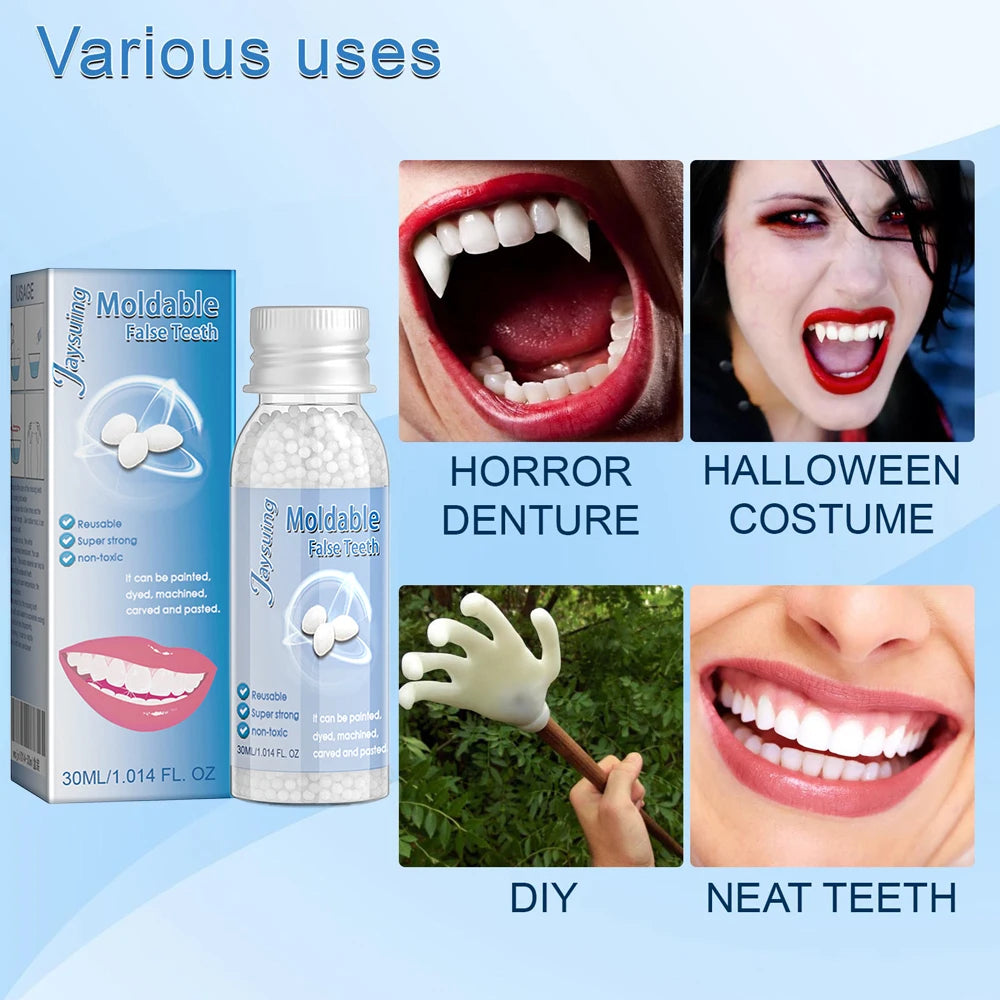 30g Temporary Tooth Repair Moldable Teeth And Gaps False Tooth Solid Gel Adhesive Fake Teeth Beauty Tool Dental Supplies