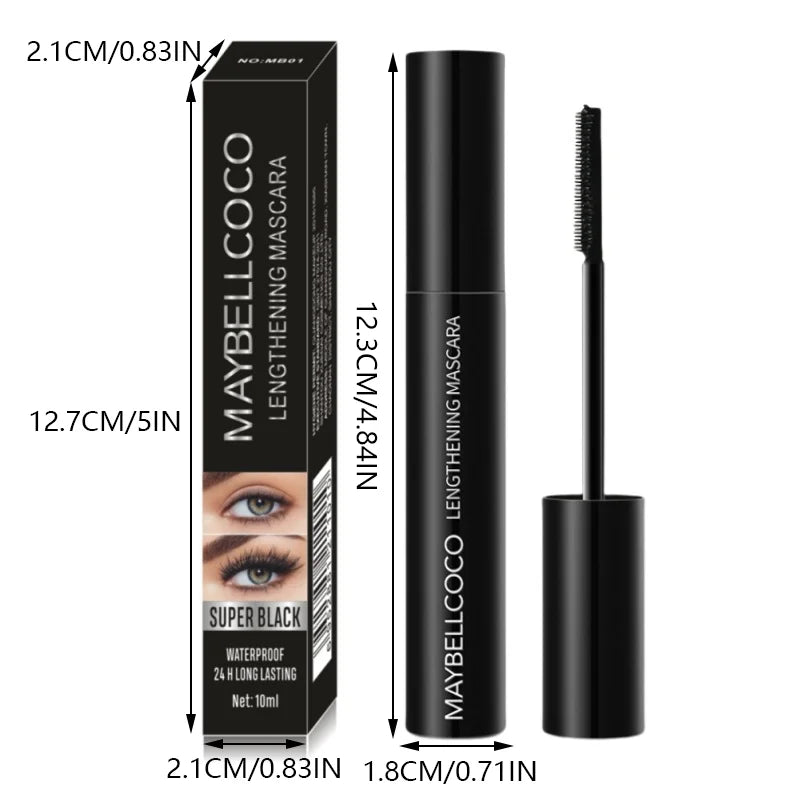 Black Slender Mascara Curly Waterproof Long Lasting Easy To Apply Eye Makeup