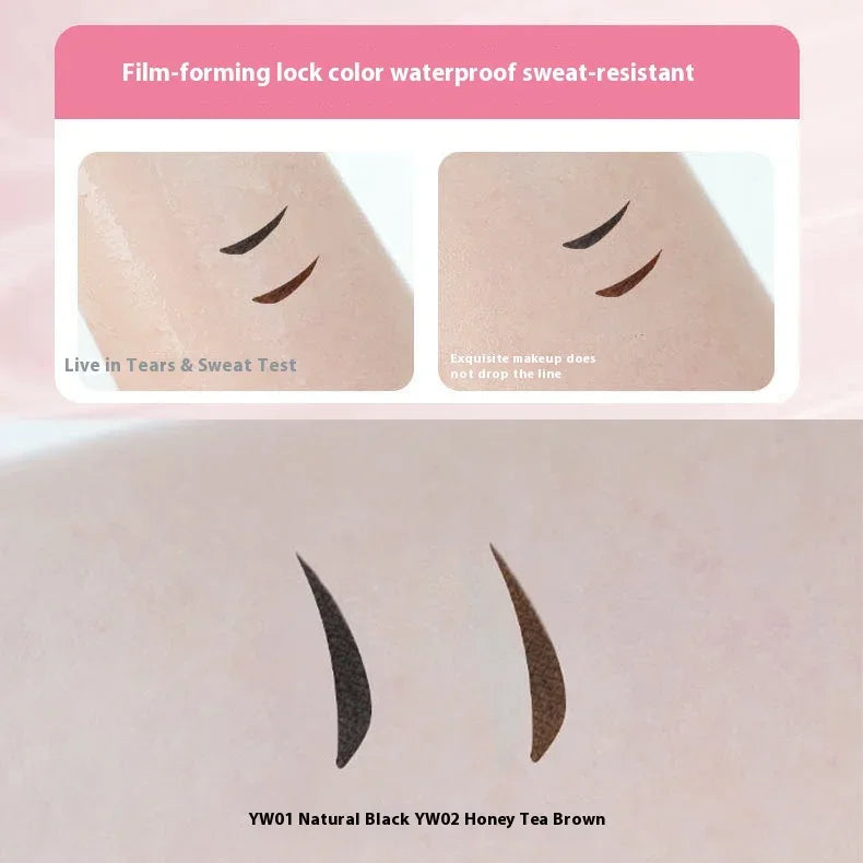 Rotate Double Head Eyeliner Stamp Pen DIY Outlines Integrated Lazy Black Brown Eyeliner Extension Waterproof Eyes Stick Makeup