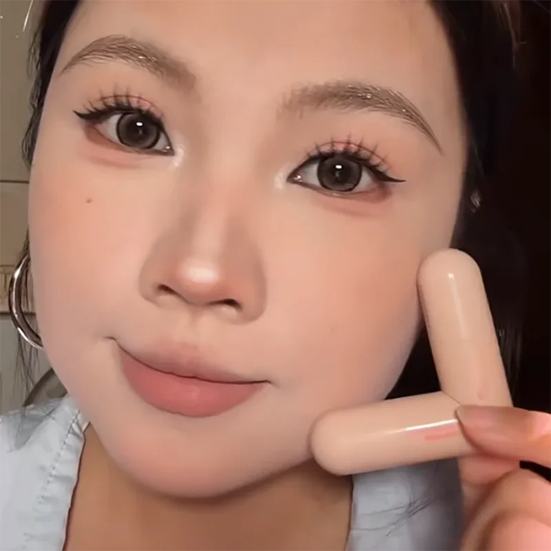 Rotate Double Head Eyeliner Stamp Pen DIY Outlines Integrated Lazy Black Brown Eyeliner Extension Waterproof Eyes Stick Makeup