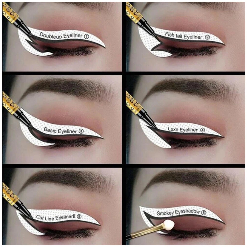 Eyeliner Eyeshadow Stencils Eye Makeup Template Stickers Shaper Patches