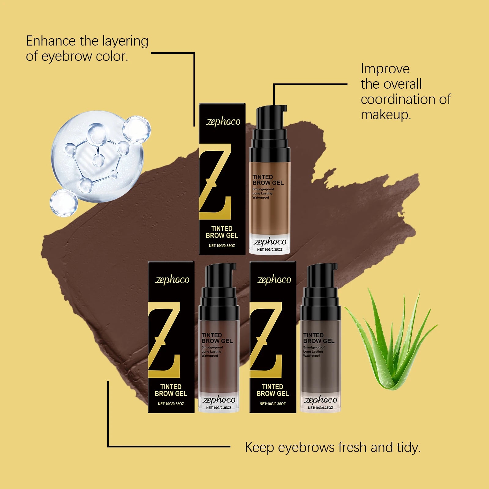 10G Natural Brow Dye Cream Long Lasting Color Smudge Proof Water Resistant Defines Clear Brow Shape Smoothing Eyebrow Makeup