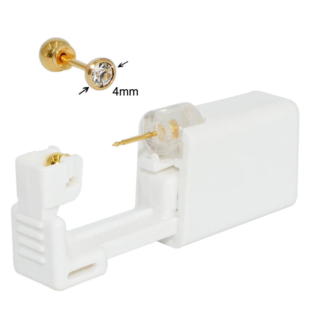 1PC 316L Surgical Steel Ear Stud Disposable Sterile Piercing Stud with Safe Ball Buckle Set Piercing Gun Body Piercing Jewelry