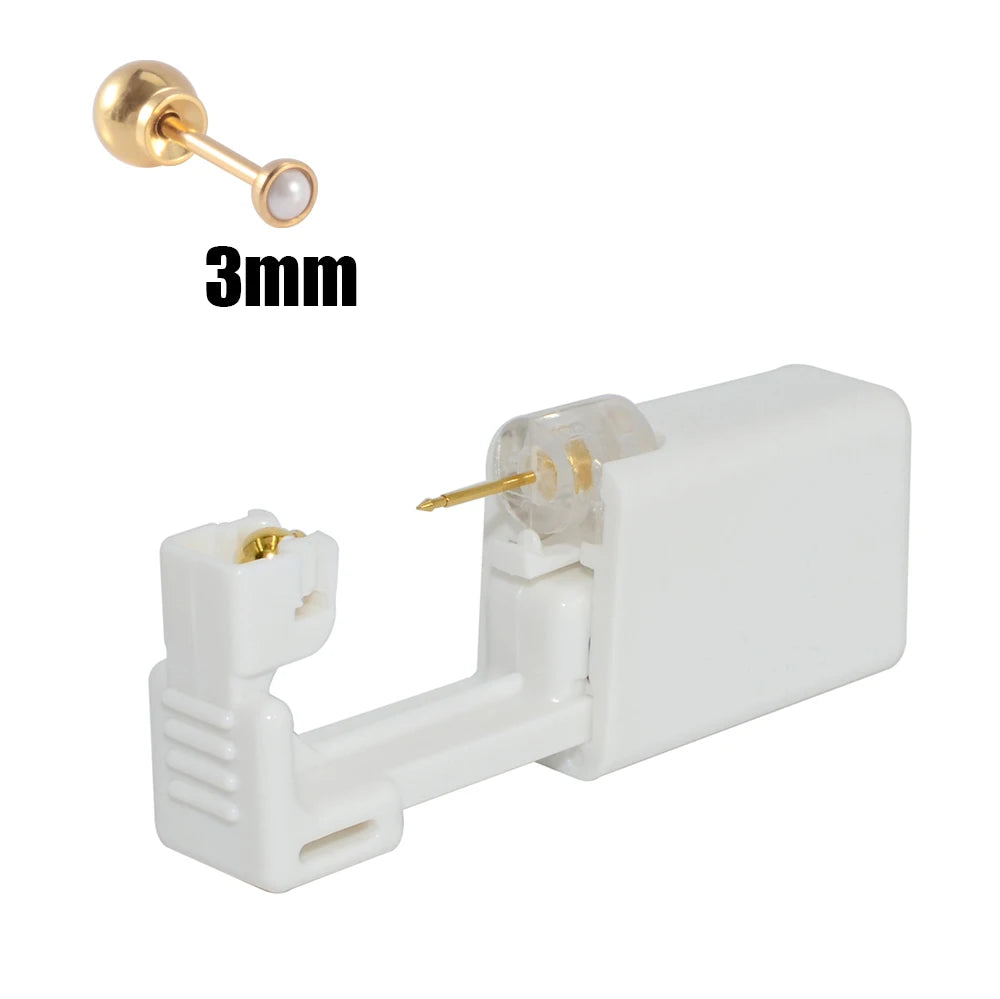 1PC 316L Surgical Steel Ear Stud Disposable Sterile Piercing Stud with Safe Ball Buckle Set Piercing Gun Body Piercing Jewelry