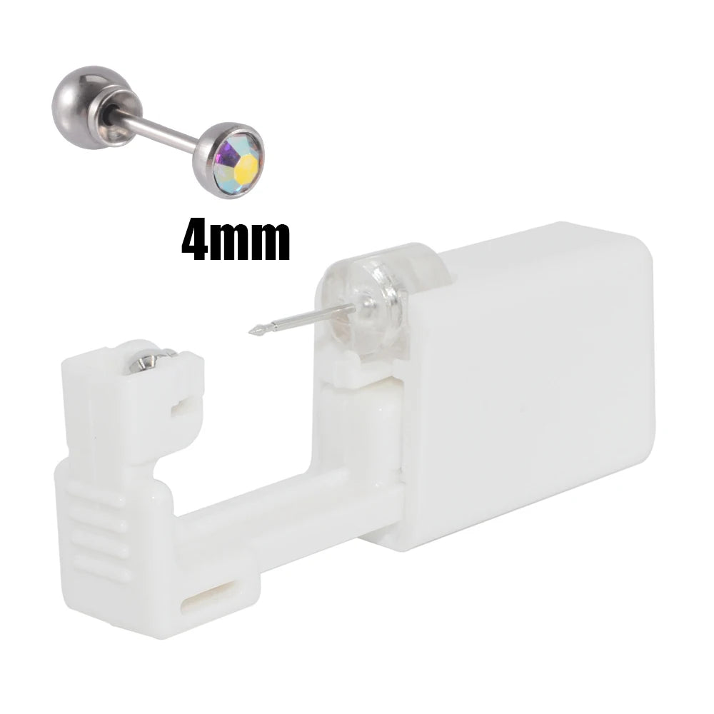 1PC 316L Surgical Steel Ear Stud Disposable Sterile Piercing Stud with Safe Ball Buckle Set Piercing Gun Body Piercing Jewelry