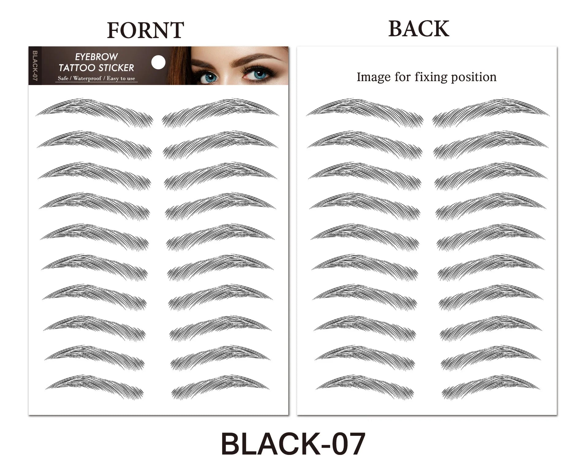 6D Eyebrows Sticker Water Transfer Hair-like Eye Brow Tattoo Stickers Long Lasting False Eyebrow Enhancers Eye Brow Cosmetics