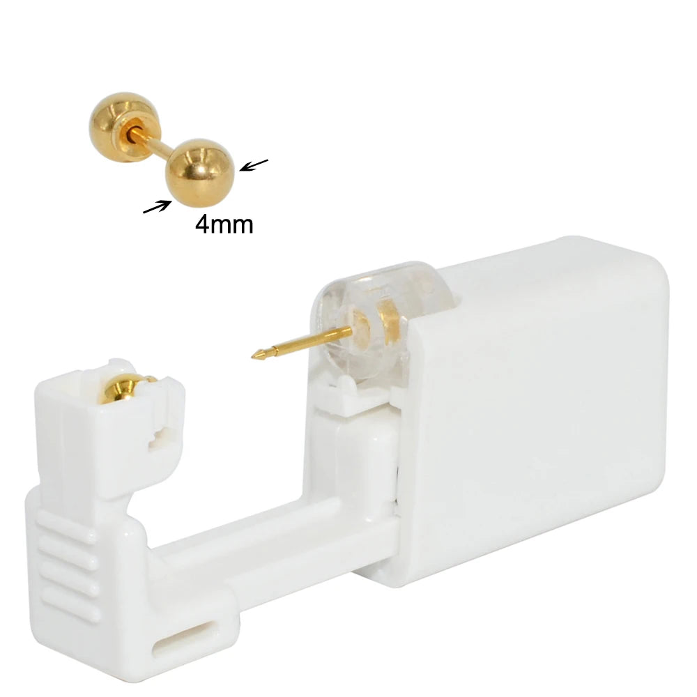 1PC 316L Surgical Steel Ear Stud Disposable Sterile Piercing Stud with Safe Ball Buckle Set Piercing Gun Body Piercing Jewelry