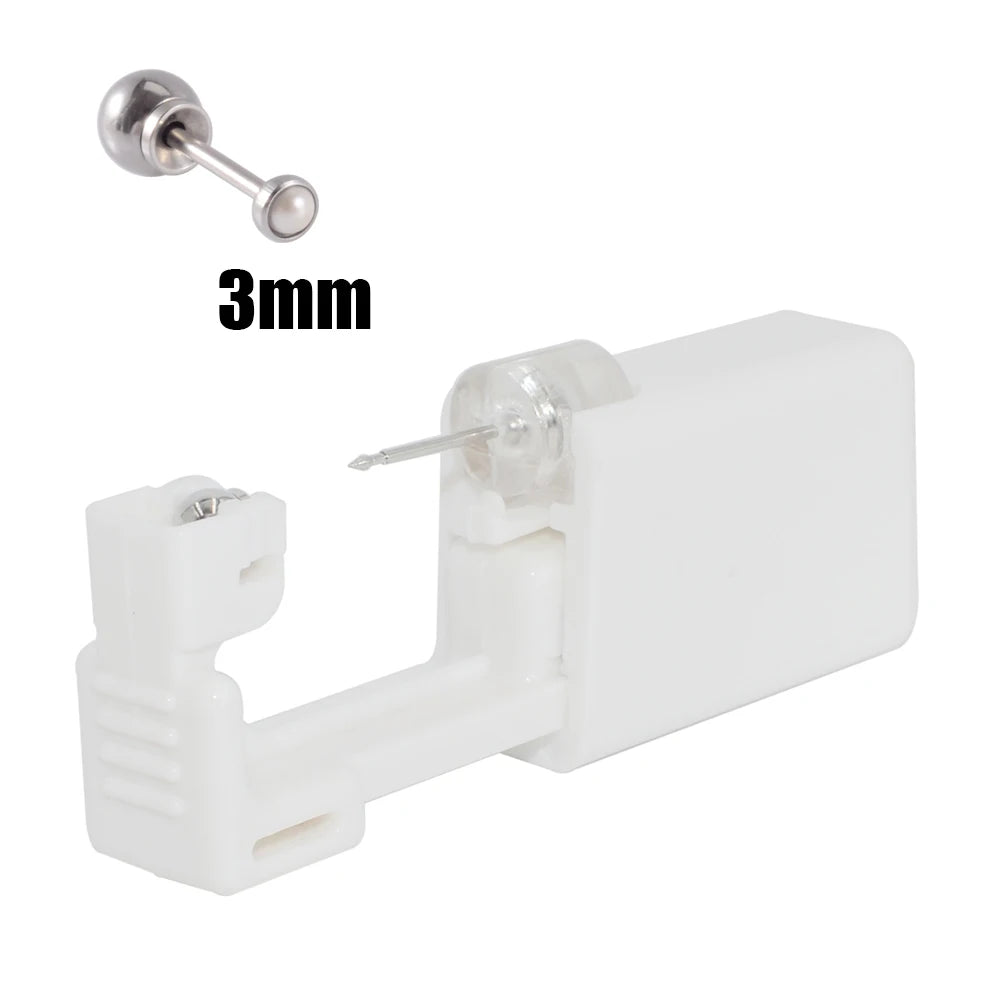 1PC 316L Surgical Steel Ear Stud Disposable Sterile Piercing Stud with Safe Ball Buckle Set Piercing Gun Body Piercing Jewelry