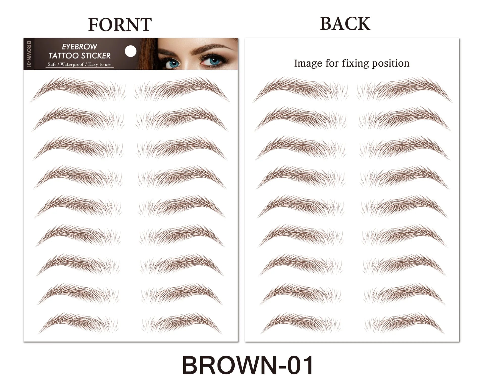 6D Eyebrows Sticker Water Transfer Hair-like Eye Brow Tattoo Stickers Long Lasting False Eyebrow Enhancers Eye Brow Cosmetics