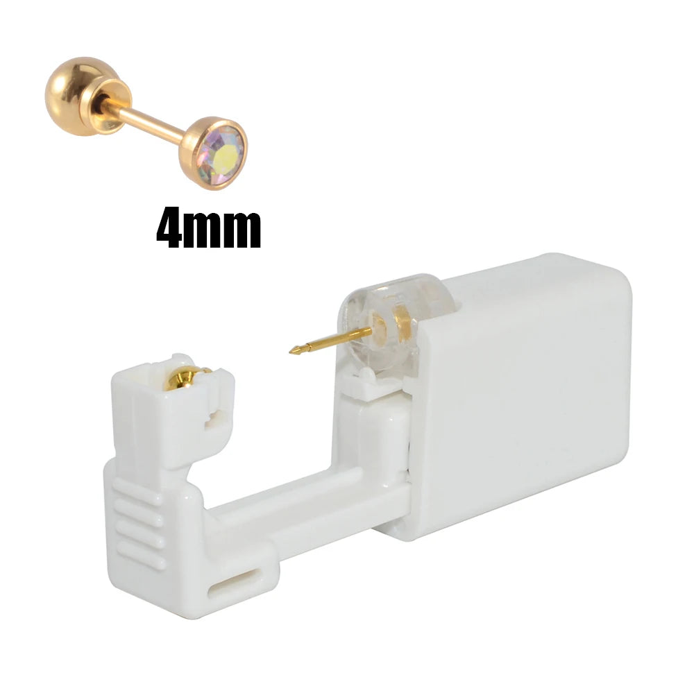 1PC 316L Surgical Steel Ear Stud Disposable Sterile Piercing Stud with Safe Ball Buckle Set Piercing Gun Body Piercing Jewelry