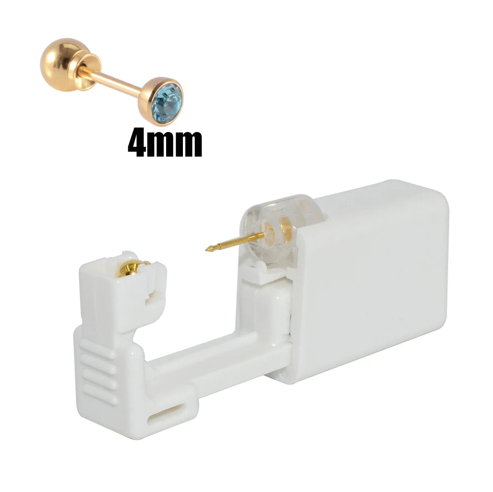 1PC 316L Surgical Steel Ear Stud Disposable Sterile Piercing Stud with Safe Ball Buckle Set Piercing Gun Body Piercing Jewelry