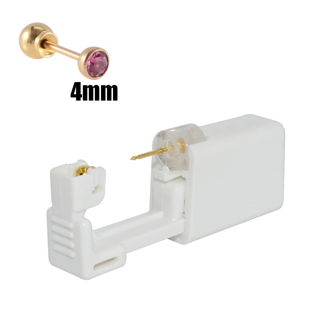 1PC 316L Surgical Steel Ear Stud Disposable Sterile Piercing Stud with Safe Ball Buckle Set Piercing Gun Body Piercing Jewelry