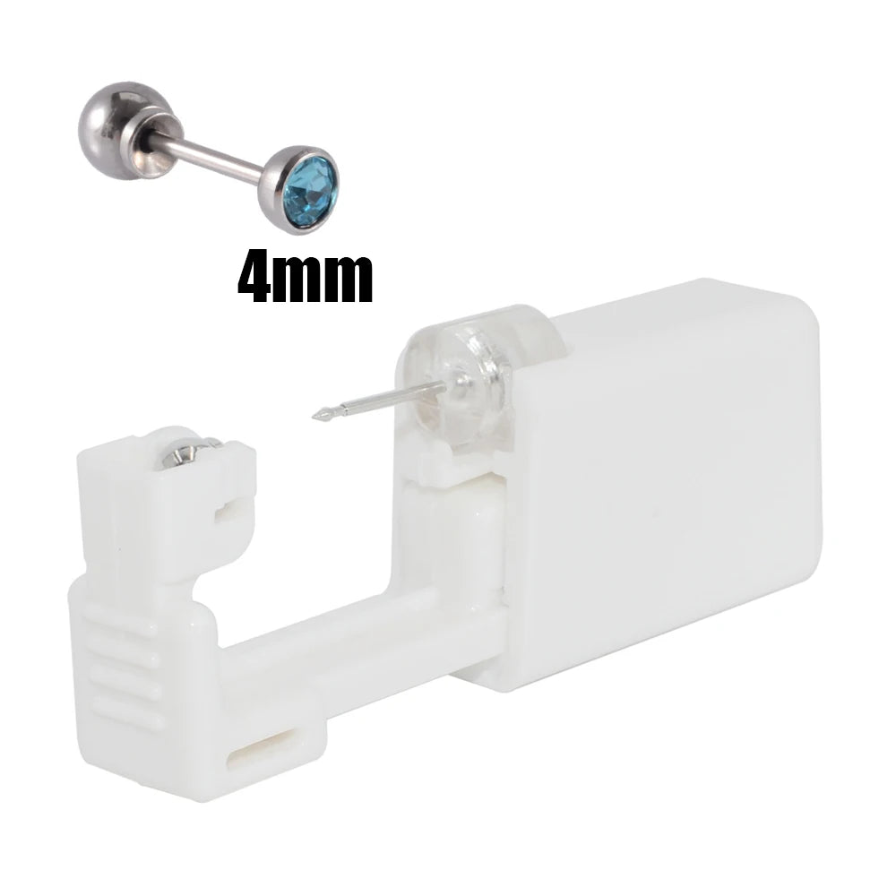 1PC 316L Surgical Steel Ear Stud Disposable Sterile Piercing Stud with Safe Ball Buckle Set Piercing Gun Body Piercing Jewelry