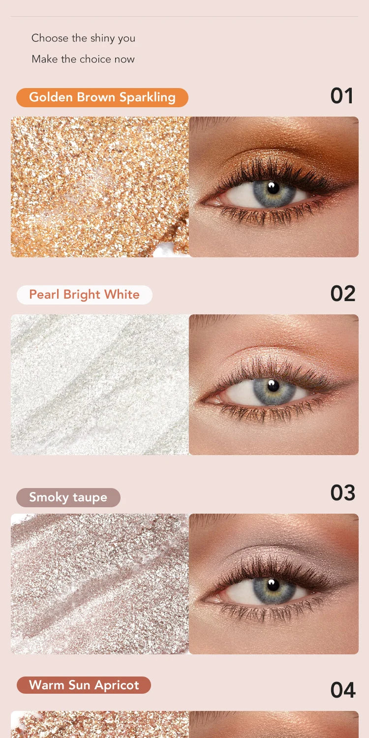 Jelly Eye Shadow Stick Water Shining Color Daily Non Flying Powder Novice Waterproof Lasting Makeup Free Liquid Eye Shadow