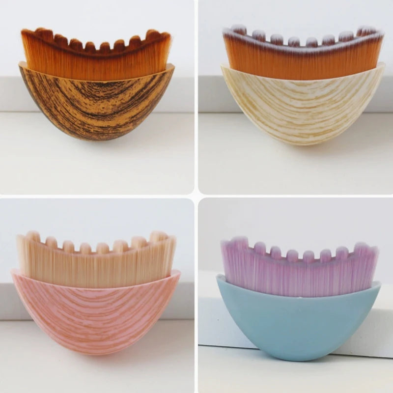 Bristle Lymphatic Contour Face Brush WIth CaseDry Brushing Chin Sculpting Lymphatic Drainage Massager For Face Skin Massage Tool