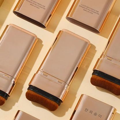 Bastão de base dupla de longa duração, efeito não manchador, base, maquiagem, corretivo de maquiagem