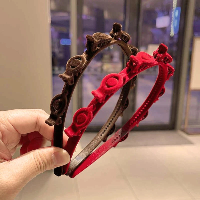 1/2/3 Set Ladies Flocking Braided Headband Simple Broken Hairpin Headband Fashionable Girls Face Washing Headband