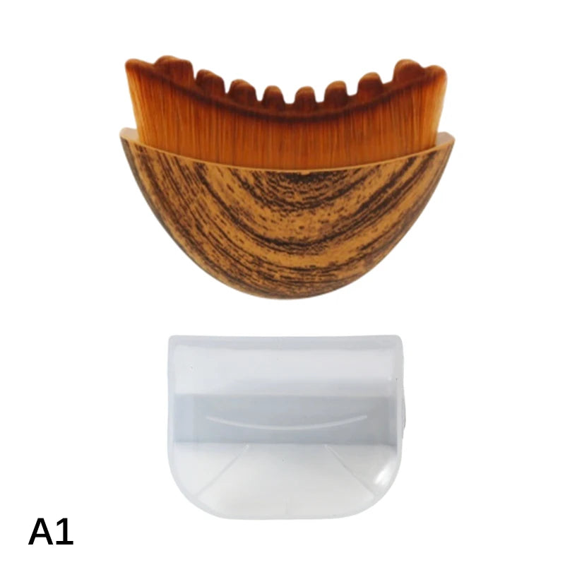 Bristle Lymphatic Contour Face Brush WIth CaseDry Brushing Chin Sculpting Lymphatic Drainage Massager For Face Skin Massage Tool