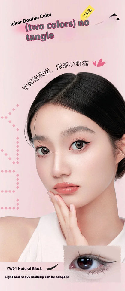 Rotate Double Head Eyeliner Stamp Pen DIY Outlines Integrated Lazy Black Brown Eyeliner Extension Waterproof Eyes Stick Makeup