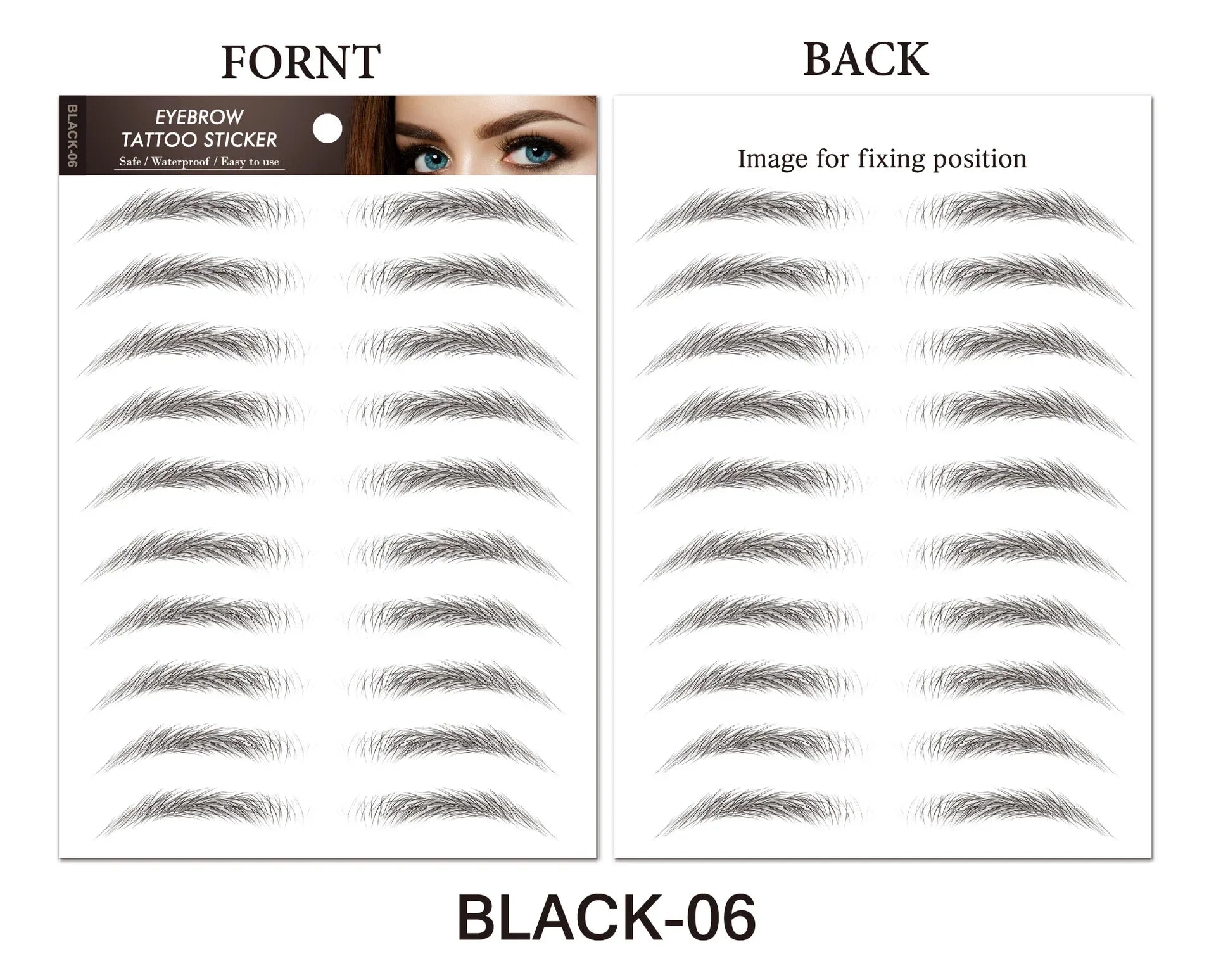 6D Eyebrows Sticker Water Transfer Hair-like Eye Brow Tattoo Stickers Long Lasting False Eyebrow Enhancers Eye Brow Cosmetics