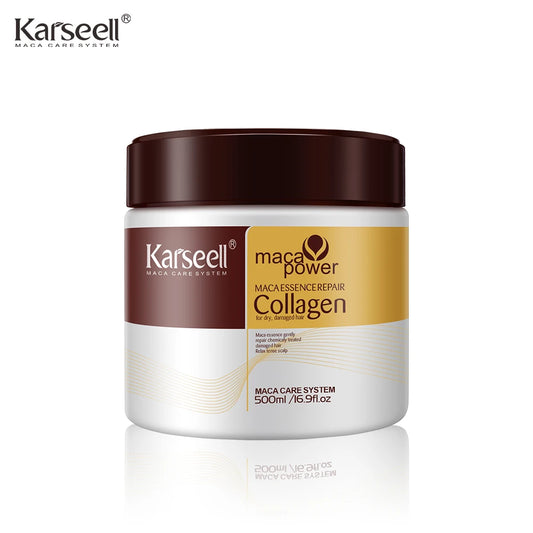 Karseell 500ml Trattamento per Capelli al Collagene Maschera per Capelli all'Olio di Argan Riparatrice Profonda per Capelli Secchi e Danneggiati Tutti i Tipi di Capelli