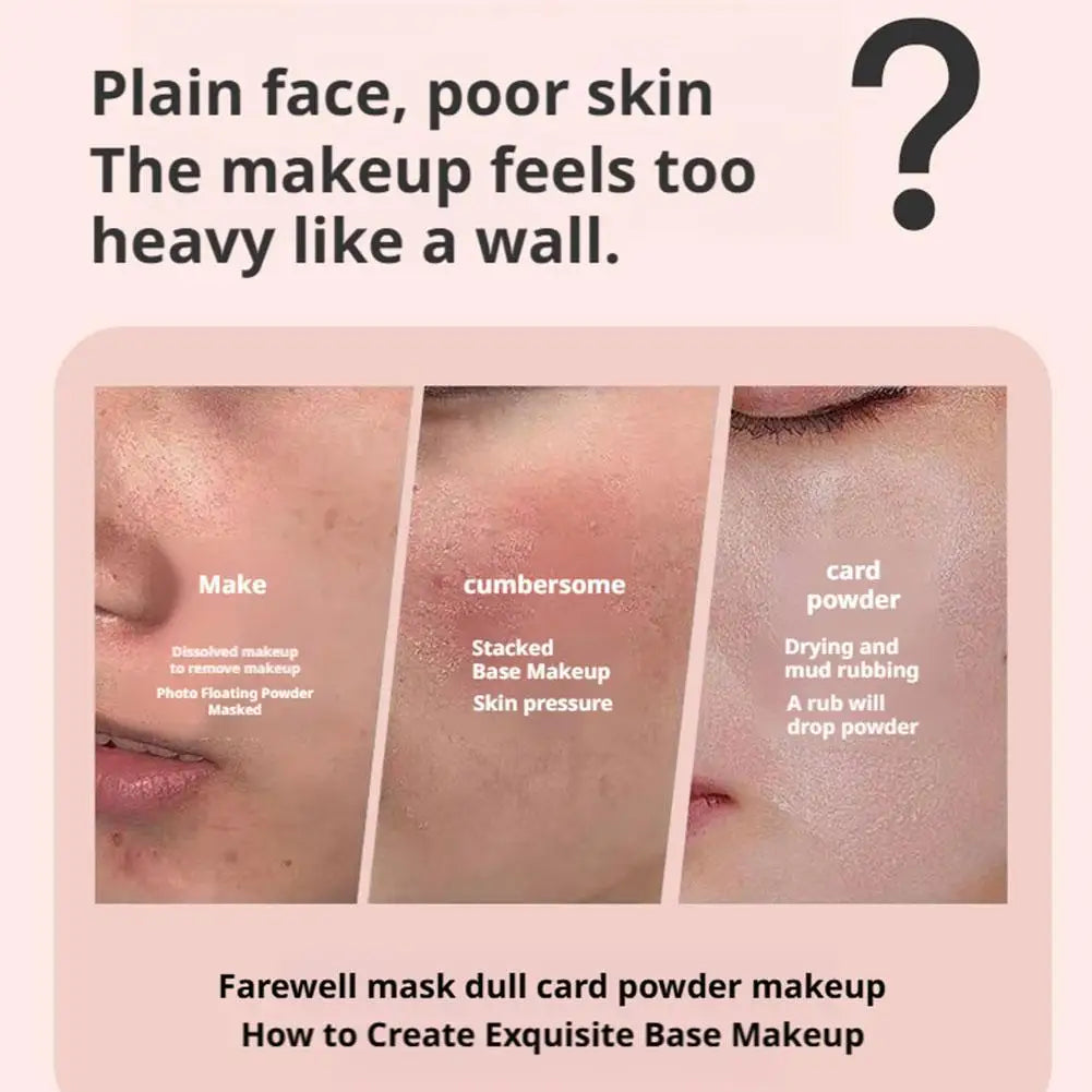 Bastão de base dupla de longa duração, efeito não manchador, base, maquiagem, corretivo de maquiagem