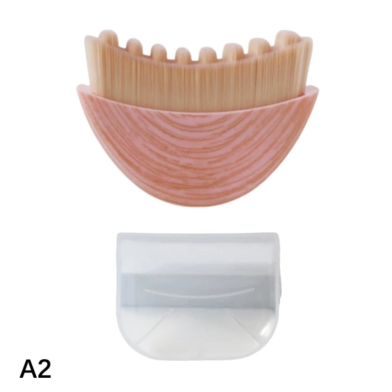 Bristle Lymphatic Contour Face Brush WIth CaseDry Brushing Chin Sculpting Lymphatic Drainage Massager For Face Skin Massage Tool