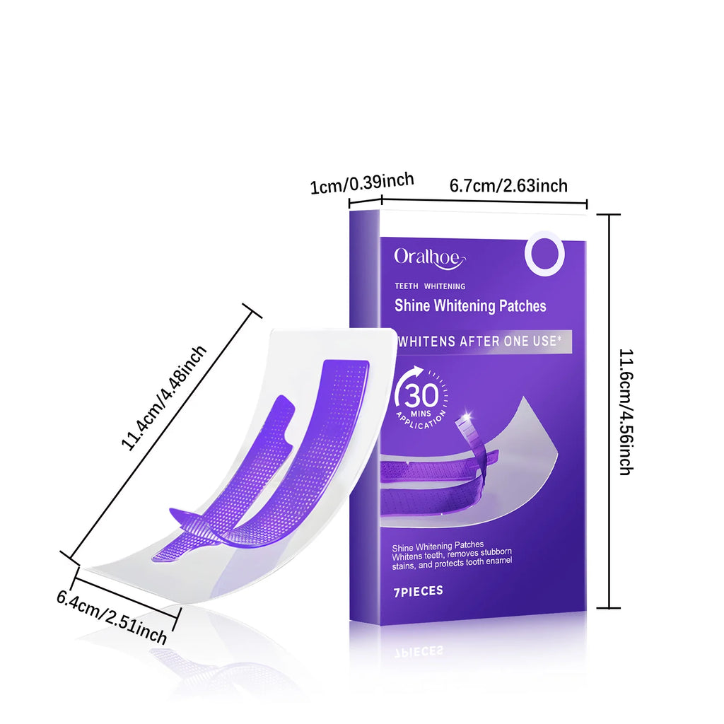Purple Teeth Whitening Strips Brighten Tooth Remove Plaque Stain Cleaning Oral Hygiene Reduce Sensitivity Bleaching Dental Tools