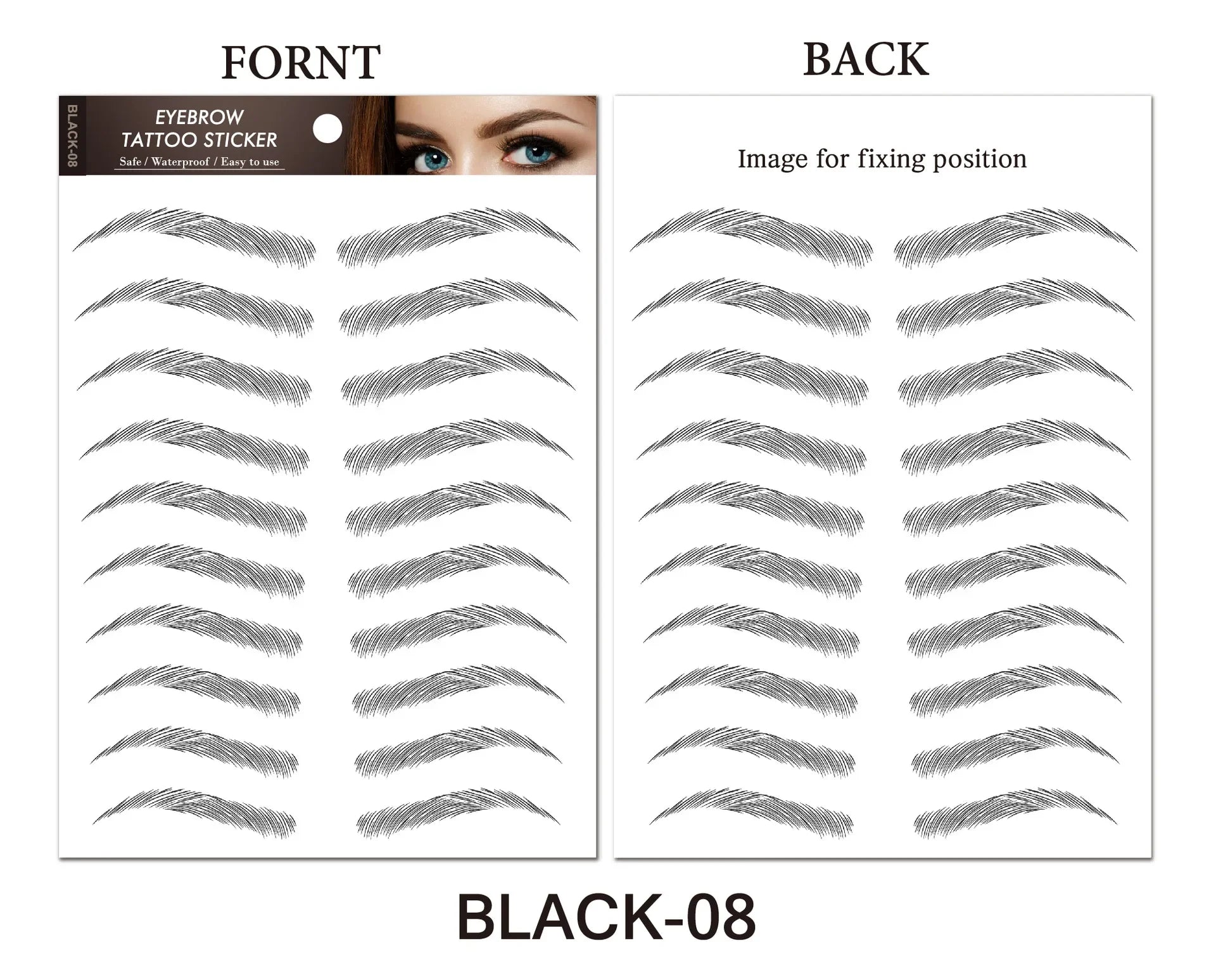 6D Eyebrows Sticker Water Transfer Hair-like Eye Brow Tattoo Stickers Long Lasting False Eyebrow Enhancers Eye Brow Cosmetics