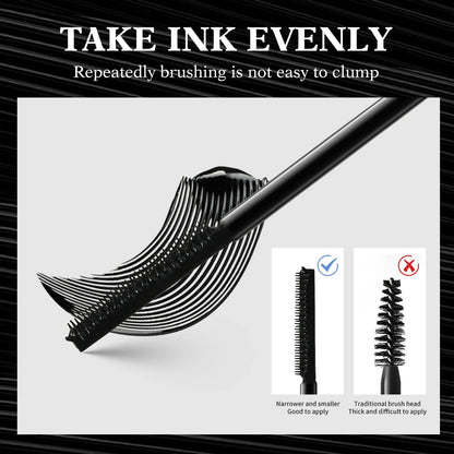 Black Slender Mascara Curly Waterproof Long Lasting Easy To Apply Eye Makeup