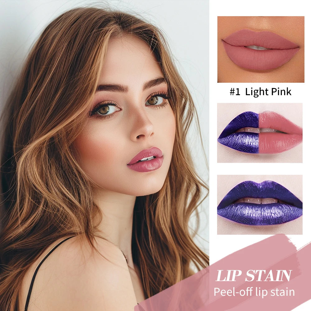 Lip Stain Peel Off And Reveal Long Lasting Waterproof Pink Lip Tint Transfer Proof Natural Lip Stain Tear Off Lip Gloss