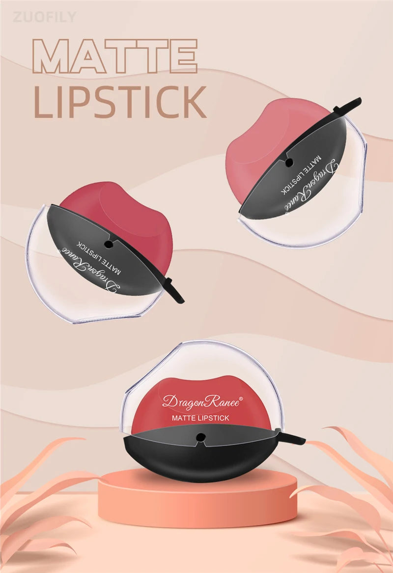 New Squeeze Into Lazy Lipstick Lip-shaped Lipstick Moisturizing Matte Lip Makeup Tint Waterproof Nonstick Cup Lipgloss Korean