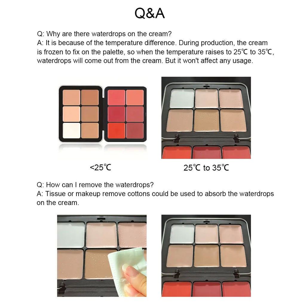 12-color concealer and blush palette Matte and highlight contour makeup rouge palette