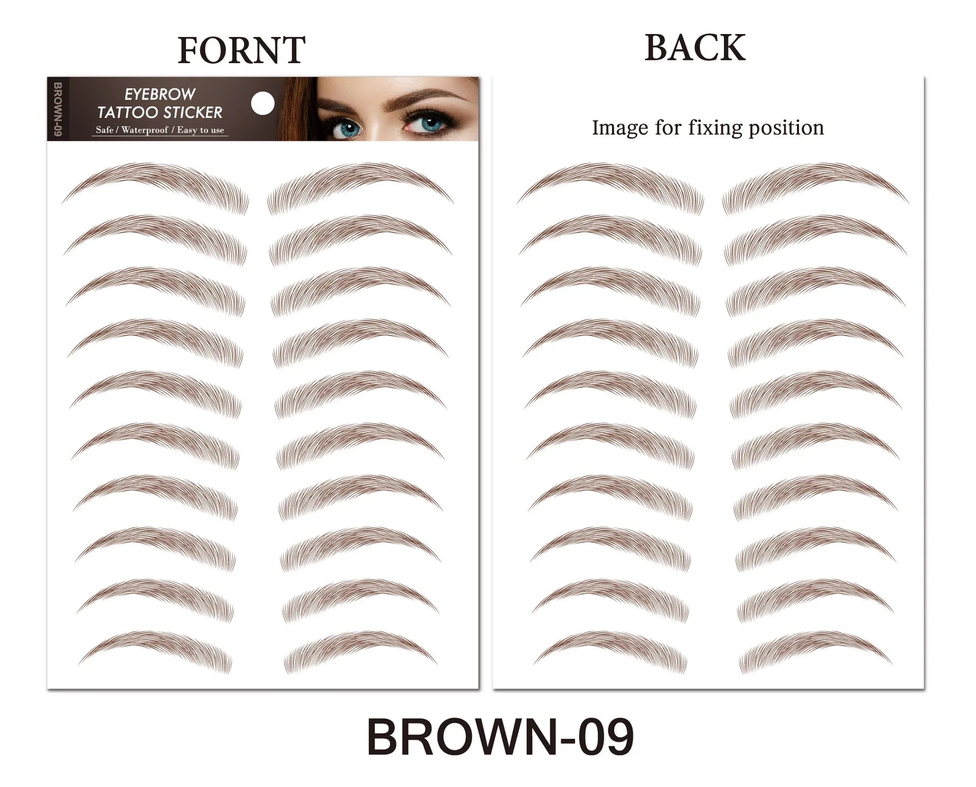 6D Eyebrows Sticker Water Transfer Hair-like Eye Brow Tattoo Stickers Long Lasting False Eyebrow Enhancers Eye Brow Cosmetics
