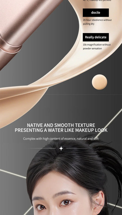 Clear and Moist Hydrating Foundation Naturally Perspective, Moisturizing, Bling, Glossy, Thin and Lightweight Double Head Makeup Foundation Rotated, More Comfortable, Waterproof Function, Easy to Makeup, Easy to Use