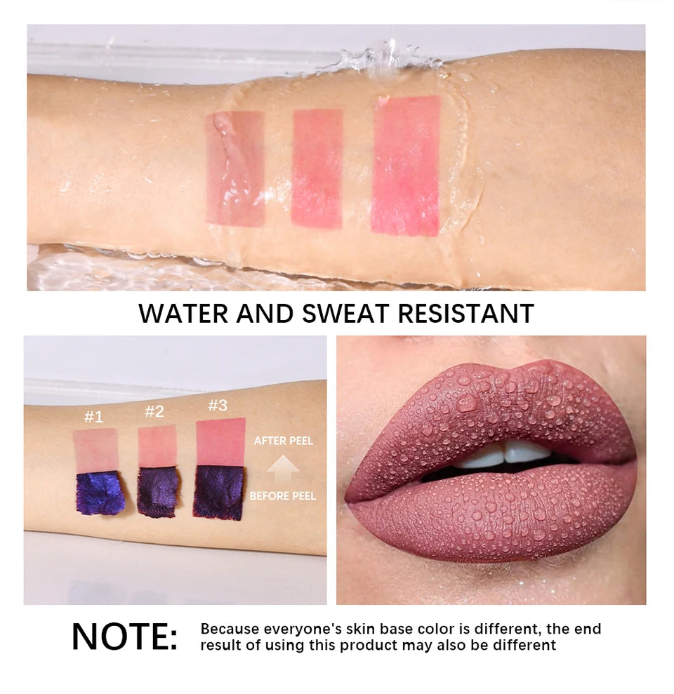 Lip Stain Peel Off And Reveal Long Lasting Waterproof Pink Lip Tint Transfer Proof Natural Lip Stain Tear Off Lip Gloss