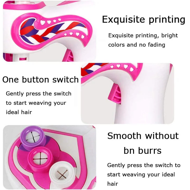 Children's Mini Three-Strand Braided Hair Machine Full-Automatic Electric Braided Hair Machine