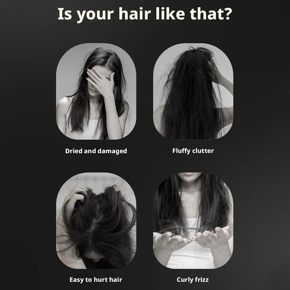 Wireless Hair Straightener Brush 2 in 1, Cordless Curling & Straightening Styling Tool, Portable Frizz Free Hair Styler