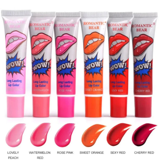 Rossetto liquido per il trucco, lucidalabbra, impermeabile, a lunga tenuta, rossetto a strappo, lucidalabbra, Miss Women, trucco rosso sexy, maschera labbra a strappo