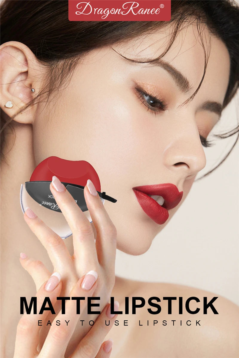 New Squeeze Into Lazy Lipstick Lip-shaped Lipstick Moisturizing Matte Lip Makeup Tint Waterproof Nonstick Cup Lipgloss Korean