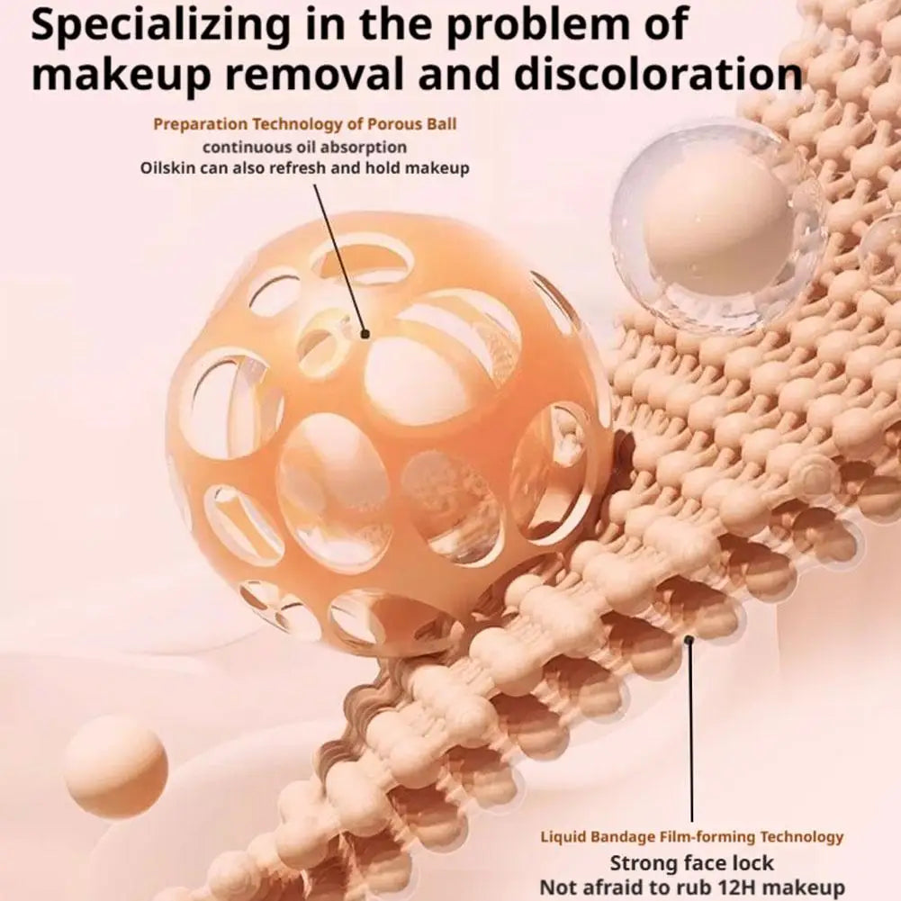 Bastão de base dupla de longa duração, efeito não manchador, base, maquiagem, corretivo de maquiagem