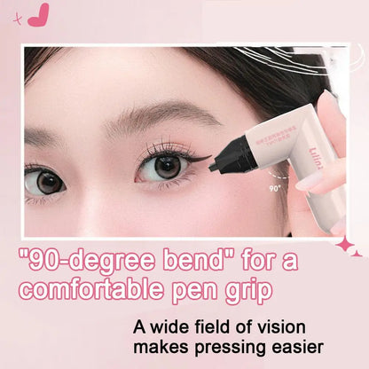 Rotating Winged Eyeliner Stamp Pen Waterproof Quick-Dry Smudge Proof Liquid Liner Long-Lasting Lazy Makeup Tool