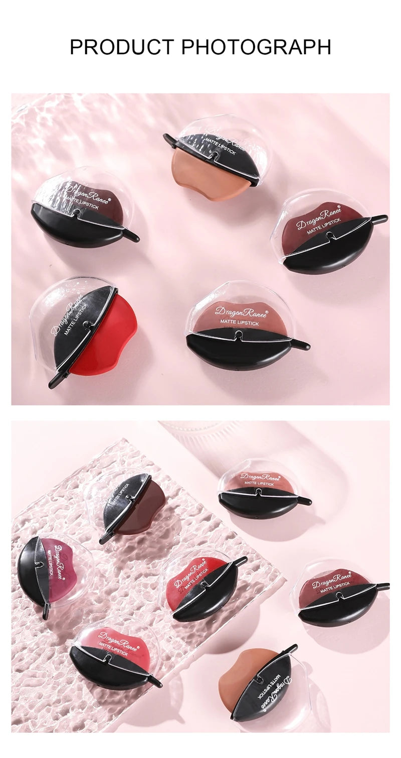 New Squeeze Into Lazy Lipstick Lip-shaped Lipstick Moisturizing Matte Lip Makeup Tint Waterproof Nonstick Cup Lipgloss Korean