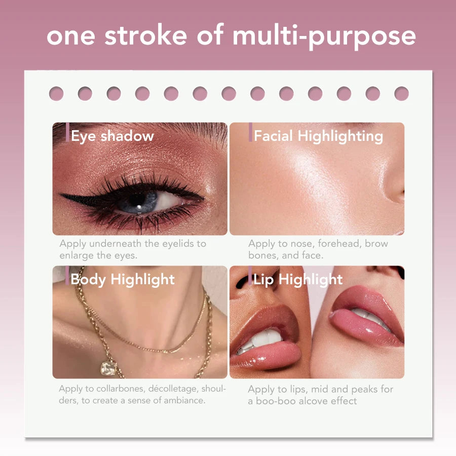 Jelly Eye Shadow Stick Water Shining Color Daily Non Flying Powder Novice Waterproof Lasting Makeup Free Liquid Eye Shadow