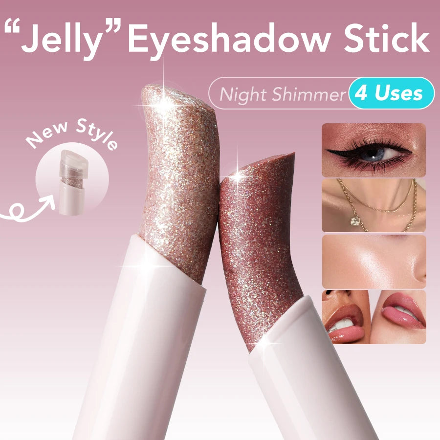 Jelly Eye Shadow Stick Water Shining Color Daily Non Flying Powder Novice Waterproof Lasting Makeup Free Liquid Eye Shadow