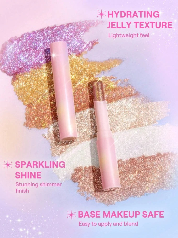 Jelly Eye Shadow Stick Water Shining Color Daily Non Flying Powder Novice Waterproof Lasting Makeup Free Liquid Eye Shadow