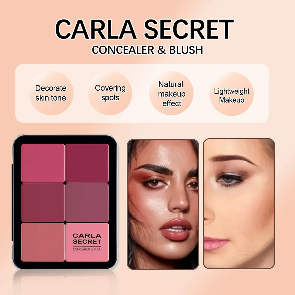 12-color concealer and blush palette Matte and highlight contour makeup rouge palette