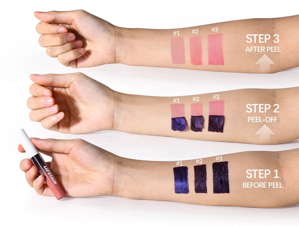 Lip Stain Peel Off And Reveal Long Lasting Waterproof Pink Lip Tint Transfer Proof Natural Lip Stain Tear Off Lip Gloss
